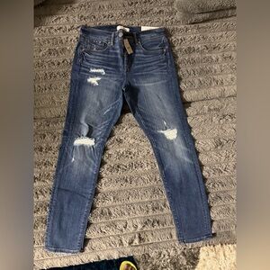Distressed Blue Jeans